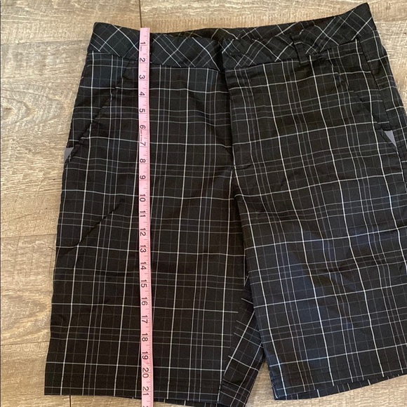 Fila Black and White Flat Front Shorts - Picture 4 of 8